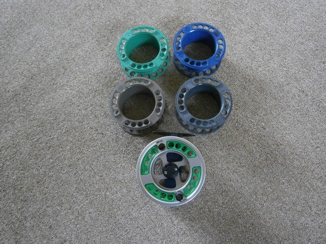 british fly reel modula 95 titanium BFR MODULE 95 Fly Reel With Four Spare Spools ( Made In England Model ).  £52.70