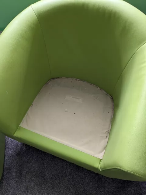 PVC/VINYL/FAUX LEATHER MINT Green Tub Chair £10.00 - PicClick UK