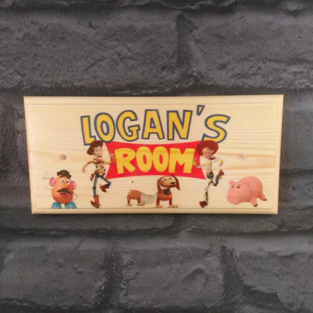 Personalised Toy Story Bedroom Door Sign, Gifts Boys Plaque Decor Childrens Room