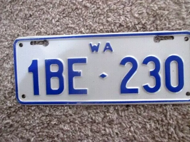 WESTERN AUSTRALIA    MOTORCYCLE number plate-  # 1BE 230