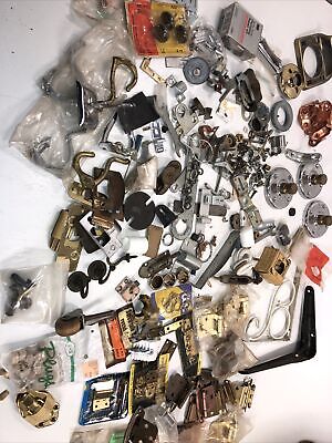 Lot Of Assorted Vintage Hardware Hinges, Hooks, Brackets, Latches, Door 11Lbs