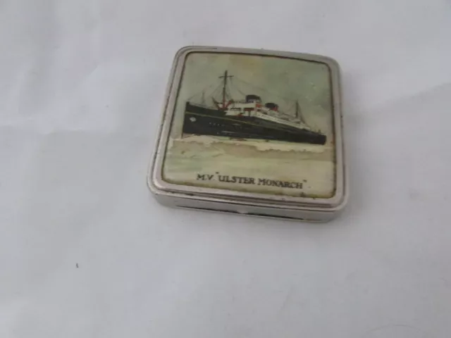 Original MV Ulster Monarch Belfast Steamship Co 1930's Ladies Compact