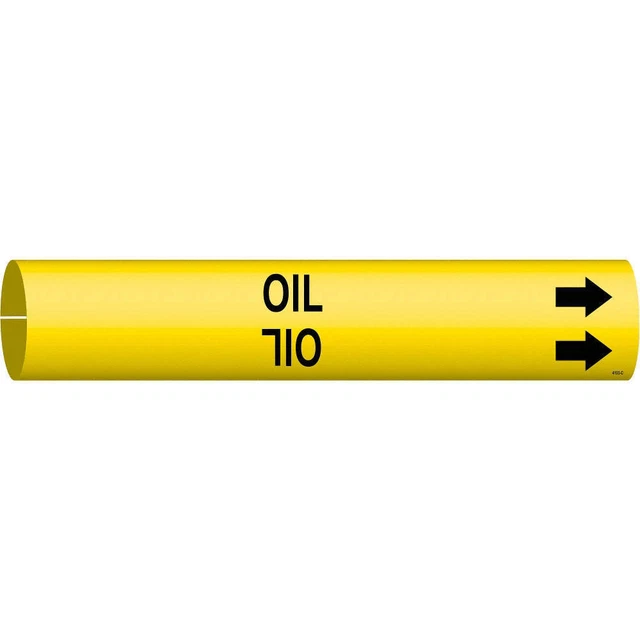 BRADY 4103-C Pipe Marker,Oil,2 in H,2 in W
