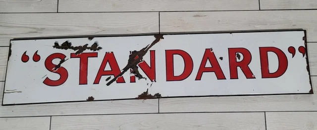 Vintage Original Standard Oil Porcelain Sign 51" X 11" Esso Service Station Big