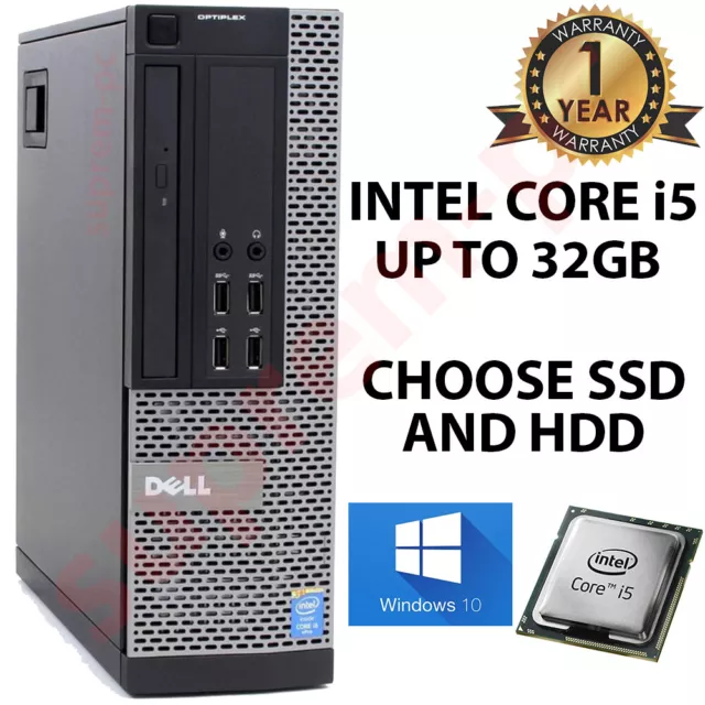 Fast Cheap Quad Core i5 Desktop SFF 32GB RAM HDD And SSD Windows 10 PC Computer