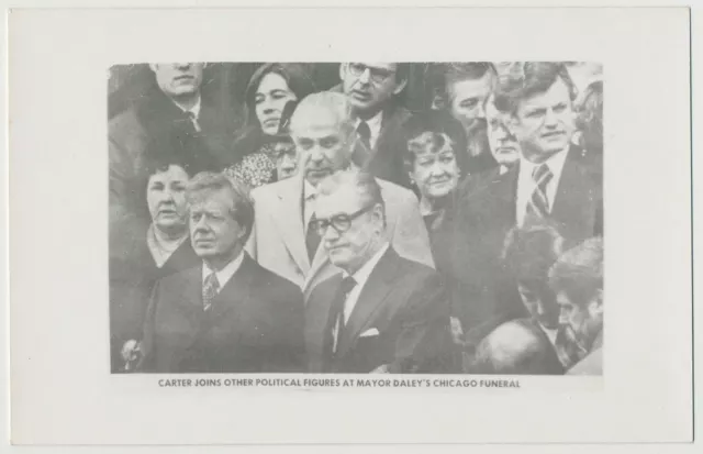 Jimmy Carter, Political Figures at Mayor Daley's Chicago Funeral RPPC