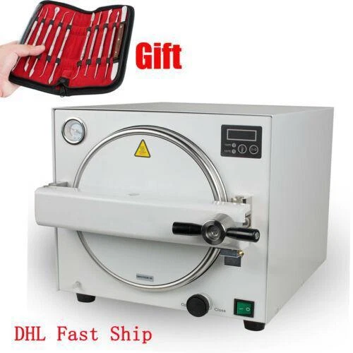 DHL New 18L 900W Medical Dental Lab Steam Sterilizer Autoclave Stainless Steel A