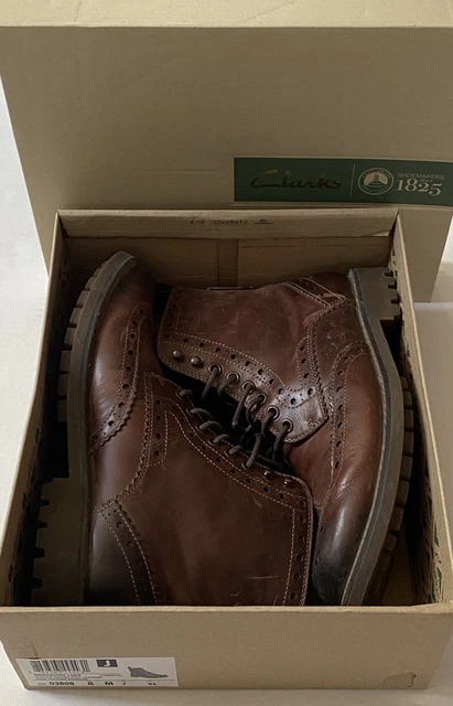 CLARKS MONTACUTE LORD Dark Tan Leather Formal Brogue Lace Up  display picture 2