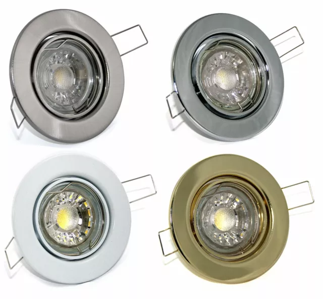 5x-10x SET K9222 230V 3W 5W 7W Led GU10 Einbauleuchte Deckenstrahler Deckenspot