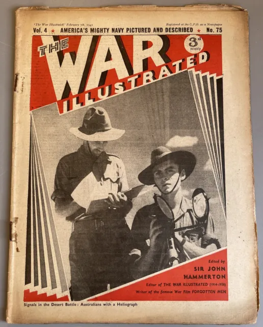 WW2  Newspaper THE WAR ILLUSTRATED Vintage Volume 4 No 75 - February 7th 1941
