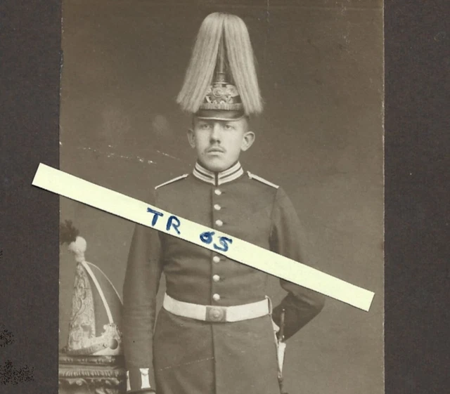 CDV Foto Portrait 1.Garde-Reg.zu Fuß Potsdam Parde Uniform Helm  Grenadiermütze
