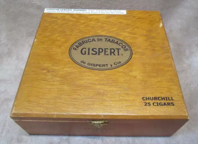 Empty Cigar Box 8.5"x8"x3" Churchill Gispert Fabrica De Tabacos