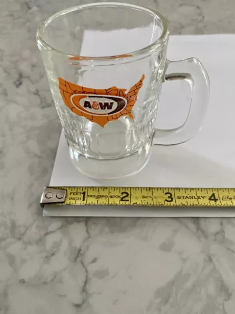 Vintage A&W Root Beer Mini Baby Mug US Logo AW Original Authentic 3” Tall