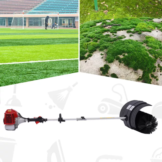 Portable Artificial Grass Brush Power Broom, Handheld Turf Lawn Sweeper 2.3HP