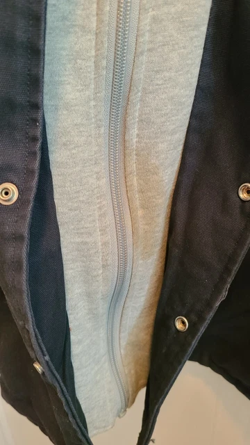 Dickies Jacket Men 2XL Blue Sweatshirt Hoodie Quilted Lined Shacket Distressed 8
