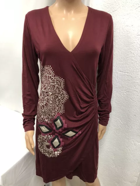 Robe Femme Desigual réf 18SWVKYD Taille XL Couleur Bordeaux Neuf !!!!