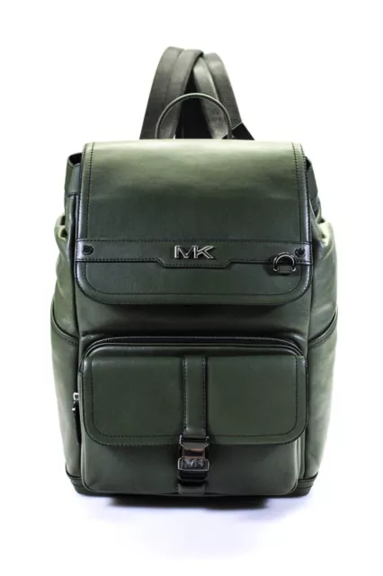 Michael Kors Womens Leather Pocket Rucksack Backpack Bag Amazon Green