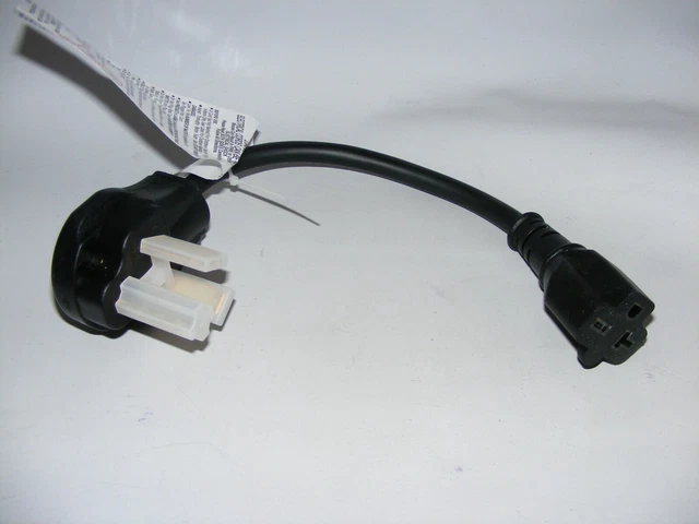 30 Amp NEMA 10-30P Dryer Male Plug to 20A 250V 6-20R T-Blade Female Adapter, 3 P
