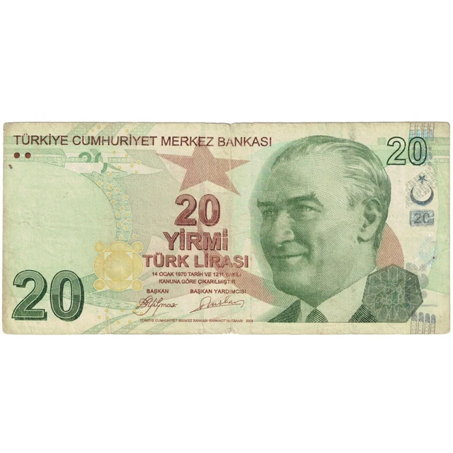 [#194269] Banknote, Turkey, 20 Lira, Undated (2009), KM:224, VF