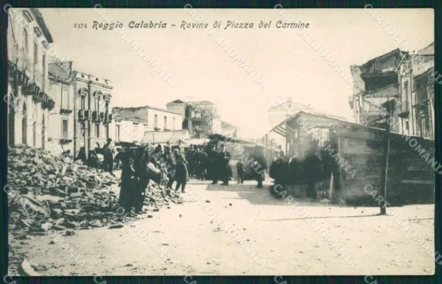 Reggio Calabria città terremoto cartolina QZ3984