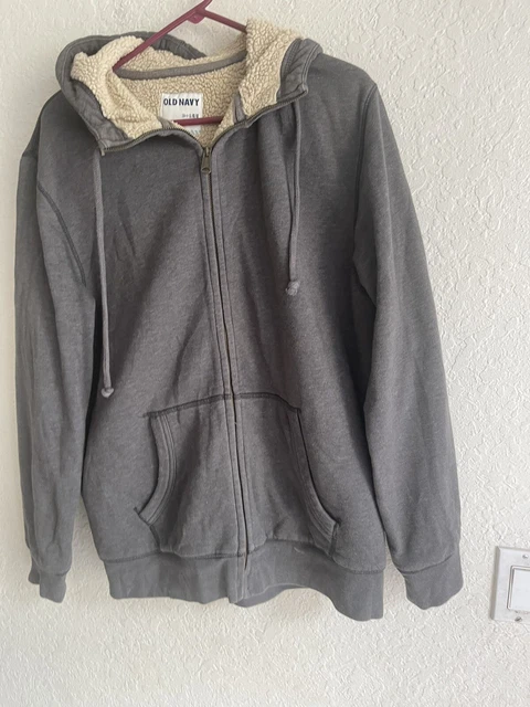 Old Navy Men’s Hoodie Jacket large Windbreaker Full Zip Coat Mesh Lined