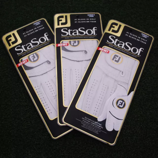 Footjoy - StaSof Glove 3pc Bundle Pack - Womens Large - NEW