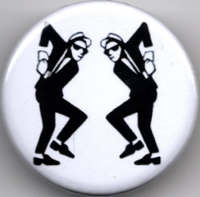 2-Tone Dancing Couple - 25mm Rude Boy, Ska Button Badge, Fridge Magnet Option