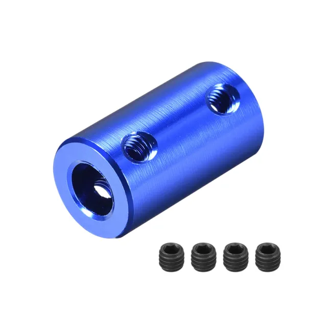5mm to 7mm Bore Rigid Coupling 25mm Length 14mm Diameter Shaft Coupler Blue