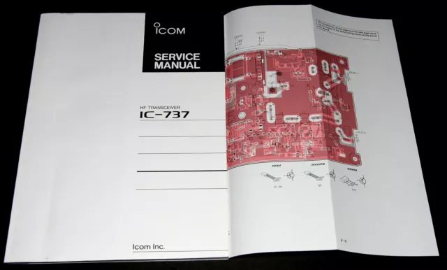 ICOM IC-737 ORIGINAL SERVICE MANUAL w/ COLOR 11 x 17" + 11x33" FOLDOUT DIAGRAMS