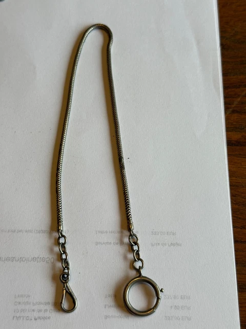 Lot De 3 Montres De Poche Avec Chaînes - Mouvement Mécanique Manuel - Cadran émaillé Blanc - Occasion Très Bon état