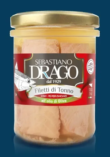 Filetti Di Tonno In Olio D\'Oliva Peperoncino Rosso Conf 3 Per 200Gr