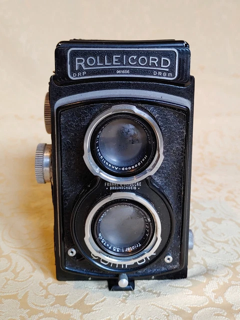 ROLLEI ROLLEICORD IIc Model 4 Model K3-543 vintage camera 1939 custodia e lenti 3