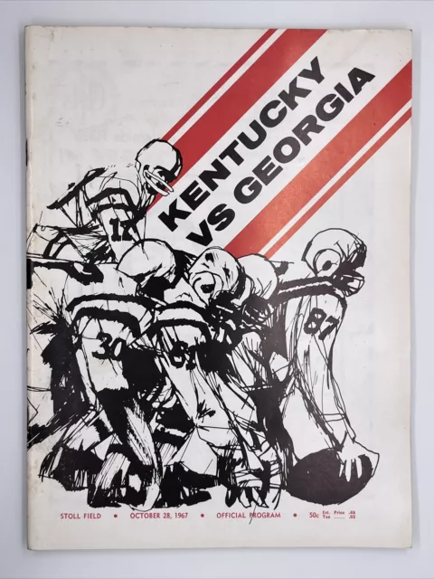 Kentucky Wildcats Vs Georgia Bulldogs Football Program 1967 Stoll Field Vintage