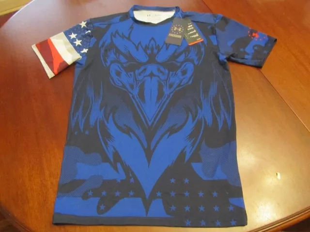 Under Armour Freedom Eagle USA Compression T-shirt Mens Freedom Heatgear NWT XL