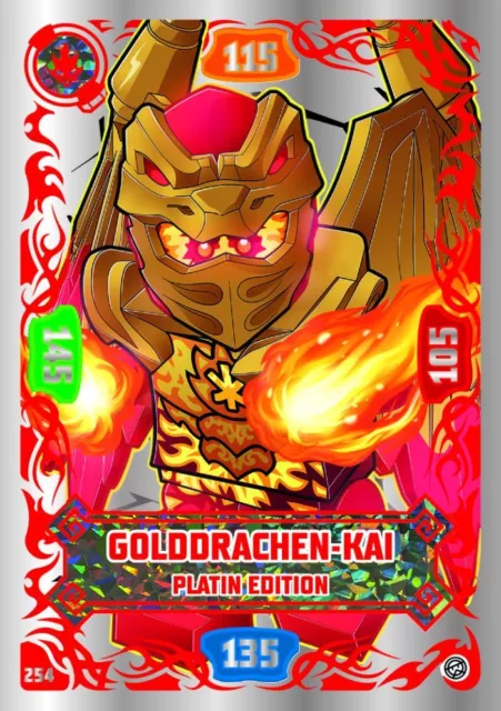 LEGO Ninjago Serie 8 Trading Card 254 - Golddrachen-Kai - Platinum Karte