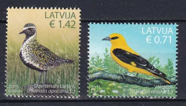 Latvia 2015 Birds 2 MNH stamps