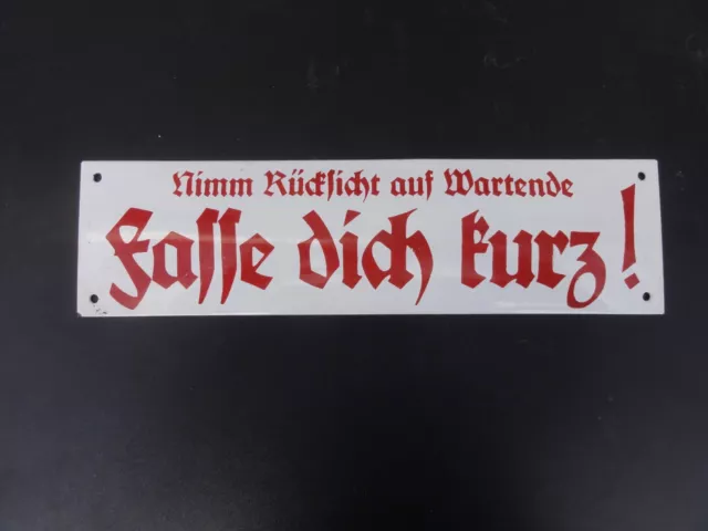 Original Emailschild, Nimm Rücksicht auf Wartende