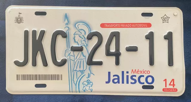 🌶 Jalisco Mexico Automovil License Plate [Jkc-24-11] 🌶