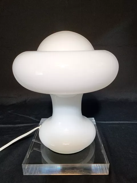 Murano Peill Putzler? Art Glass Mushroom Lamp Atomic Mid Century Modern MCM 1272