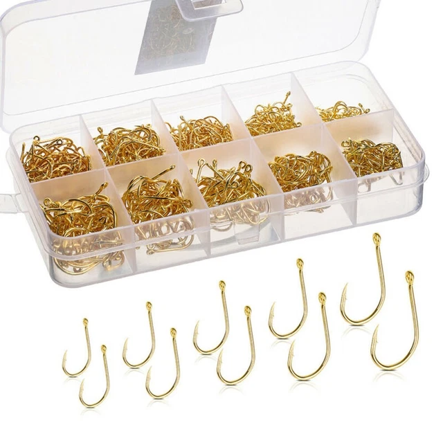 20 Pièces Leurre Hameçons De Pêche Farfelu En Acier à Haute Teneur En Carbone Ver Décalé Crochets Barbelés Avec Trous Pour Toutes Les Eaux 1 # -3 # 1/0 # 2/0