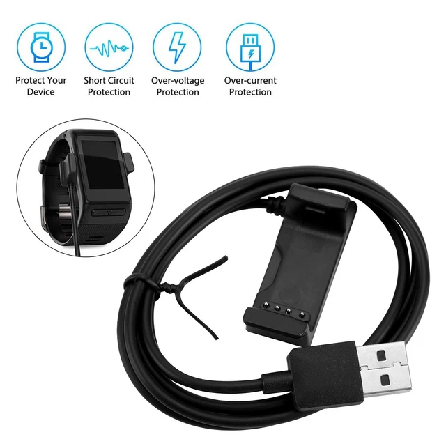 Vhbw Cavo Di Alimentazione USB Compatibile Con Garmin Vivoactive 3 4 3 Music 3 Trainer 4s Smartwatch Tracker Stazione Di Ricarica Nero 100 Cm 69219910 - Foto 8