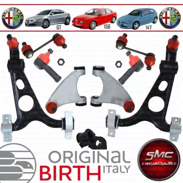 Kit 10Pz Birth Bracci Tiranti Sospensione Testine Sterzo Alfa Romeo 147 Jtd