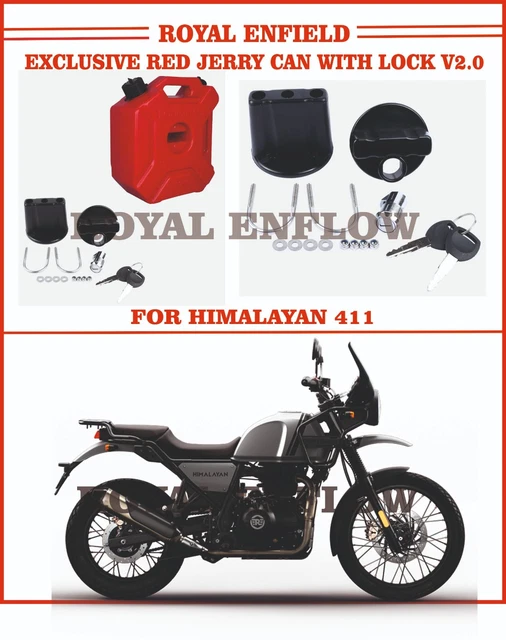 ROYAL ENFIELD EXCLUSIVE Red Jerry Can With Lock V2.0 for HIMALAYAN 411