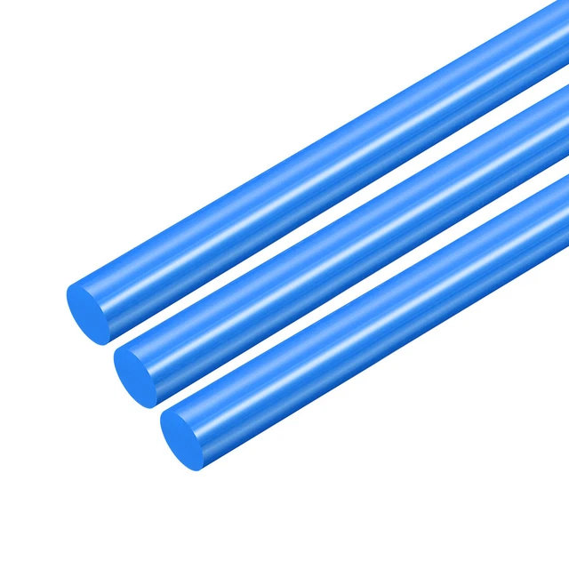 Plastica Asta rotonda POM asta 8mm diam blu plastica ingegneria barra tonda 3pz