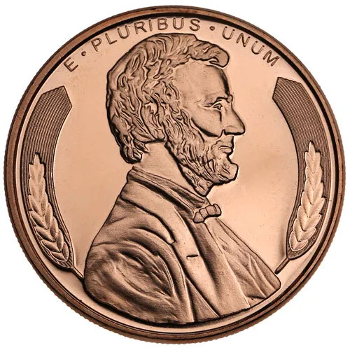 Abe Lincoln Wheat Penny 1 Oz Copper Round One Cent USA FREE SHIPPING