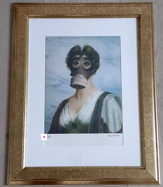 Banksy Original M Arts Edition Lithographie Signée Numérotée /150 CADRE INCLUS