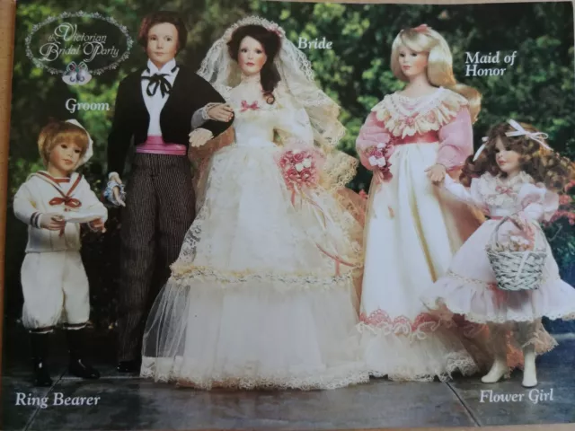 Paradise Galleries Treasury Collection Porcelain Doll Victorian Bridal Party