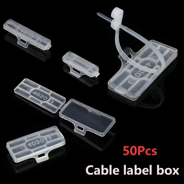 Sign Cable Tie Identification Tags Cable Labels Fiber Organizers Tag Box