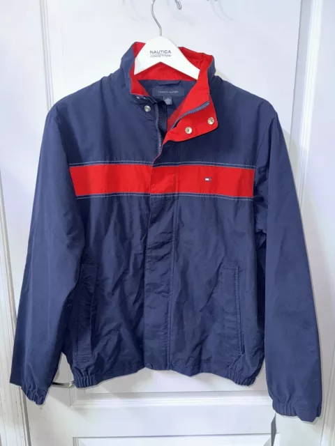 2011 Tommy Hilfiger Men's Classic Yacht Jacket Windbreaker Size M Navy Red NWT!