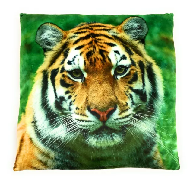 Tigre Chat Sauvage Félin Peluche Canapé Lit Déco Ou Douillet Kissen 35x35 CM